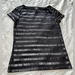Talbots Sequin Striped Top, XS